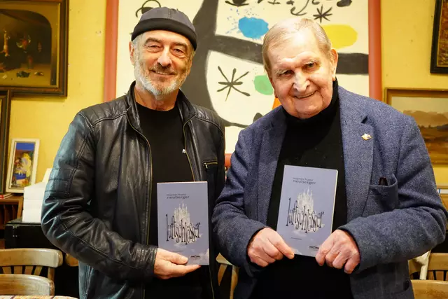 Buchbesprechung mit Autor Martin Franz Neuberger und Verleger Gerhard Egermann zum Zickseekrimi "Luftschlösser" | Foto: Andrea Glatzer