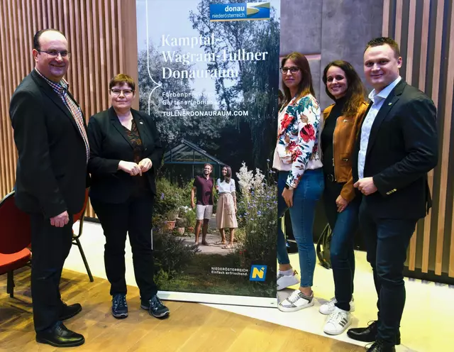 Werner Fankhauser, Christa Lackner, Heidi Krätschmer, Sandra Aigner und Andreas Bors. | Foto: Donau Niederösterreich / Barbara Elser