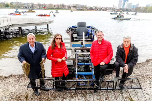 Pünktlich zum Start in die warme Jahreszeit beginnt die Stadt Wien wieder mit den regelmäßigen Mäharbeiten an der Alten und Neuen Donau. | Foto: Stadt Wien/Christian Fürthner