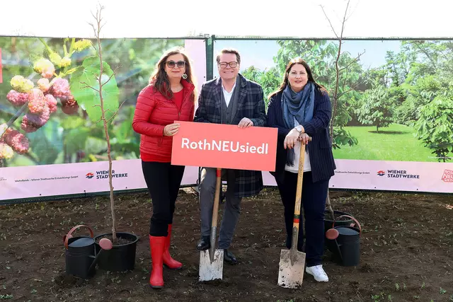 v. l.: Planungsstadträtin Ulli Sima, Klimastadtrat Jürgen Czernohorszky und Wohnbaustadträtin Kathrin Gaál (alle SPÖ). | Foto: Stadt Wien/Martin Votava