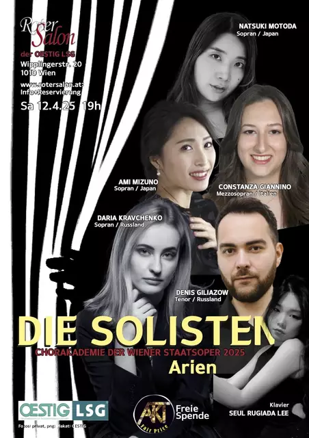 Jahrgang 2025, Teil 1: DIE SOLISTEN der Chorakademie der Wiener Staatsoper singen Arien aus Oper und Operette.  | Foto: © Fotos: png, privat; Plakat: OESTIG