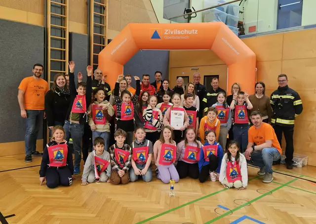 Beim Bezirksbewerb in Wolfsegg gewann die 3c der Volksschule Schwanenstadt. | Foto: Zivilschutz Oberösterreich