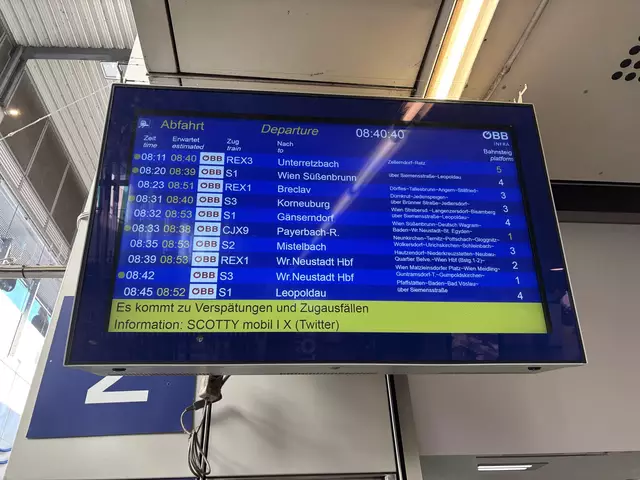 Die Abfahrtsmonitoren auf der Stammstrecke zeigen am Donnerstagmorgen Verspätungen und Ausfälle an. | Foto: Andreas Pölzl/MeinBezirk