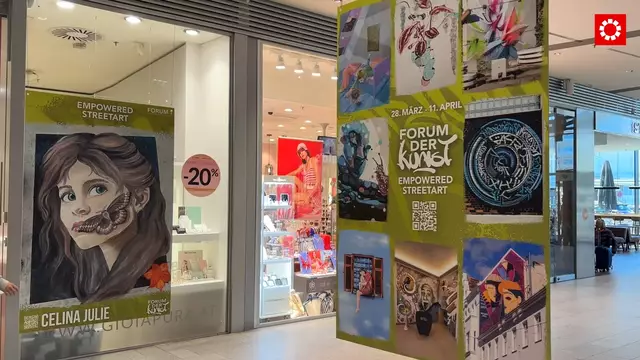 Die Ausstellung, die noch bis zum 11. April in der Center-Mall des Forum 1 zu sehen ist, präsentiert Werke von elf renommierten österreichischen Streetart-Künstlerinnen. | Foto: ckz