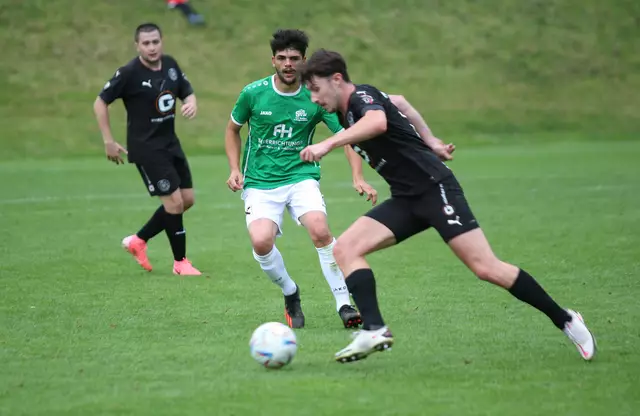 David Ennemoser (in Grün im Spiel gegen Mayrhofen) war Längenfelds Matchwinner gegen Umhausen. | Foto: Peter Leitner