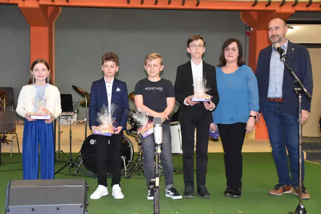 Junge Nachwuchstalente wurden für ihre Erfolge bei "prima la musica" geehrt. | Foto: Michael Strini