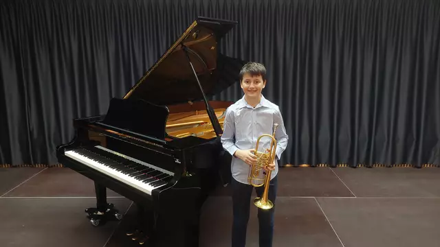 Niklas Haderer, 11, vom Musikverein Pabneukirchen. Ein riesengroßes Talent, das für die Musik "lebt".  | Foto: privat