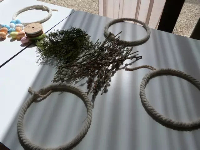 Für die Kränze wurden auch Palmkätzchen vorbereitet. 