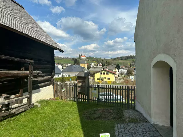 Blick vom Museumsdorf nach Krumbach.