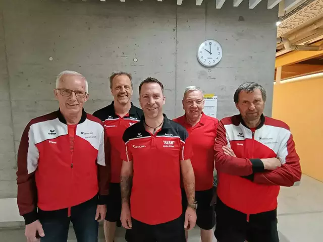Die siegreiche Mannschaft "Neustift 2" (v.l.n.r.): Franz Rettenbacher, Gerhard Rogen, Rene Pfurtscheller, Joe Vötter und Christian Meyer