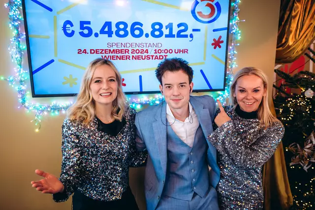 Das Ö3-Weihnachtswunderteam: Tina Ritschl, Philipp Hansa und Sylvia Graf. | Foto: Ö3