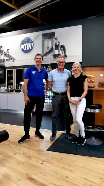 V. l. n. r.: Marcus Robatsch (The Point Eigentümer), Kurt Moosburger, Claudia Herzog-Robatsch | Foto: The Point Gesundheit & Fitness