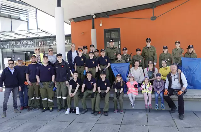 Voller Tatendrang wurde die Umwelt vom Müll befreit. | Foto: Gde. St. Georgen
