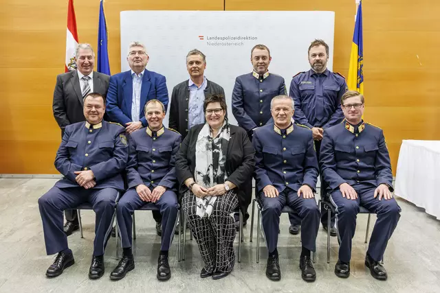 Verdiente Ehrungen gab es für die Polizistinnen und Polizisten aus dem Bezirk Bruck/Leitha und der Region Schwechat! | Foto: LPD