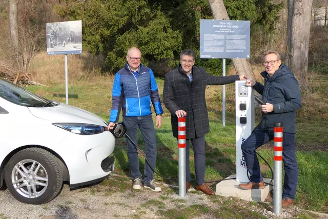 Thomas Baumgartner (Stadtgemeinde BV), Christian Flammer (Bürgermeister), Thomas Lampl (Verkehrsstadtrat) | Foto: SGBV