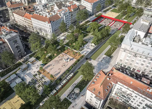 Die ÖVP präsentierte am Mittwoch ihre Visionen für den Gürtel. Unter anderem für den Margaretengürtel. | Foto: Visualisierung Zoom VP.AT