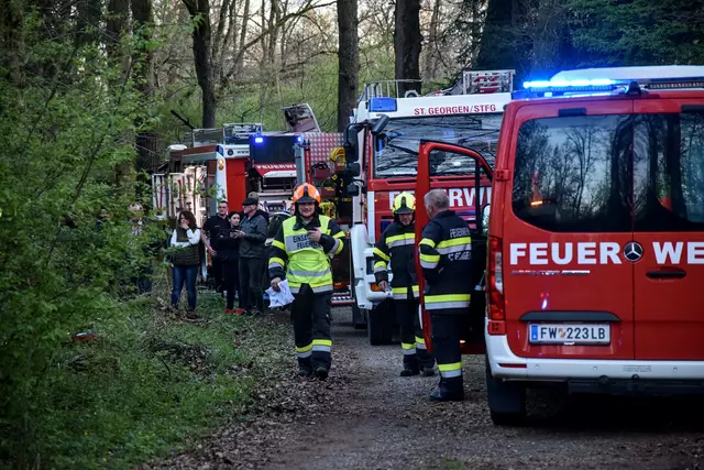 Das Zusammenspiel der teilnehmenden Feuerwehren funktionierte bei der Übung in der Gralliger Au hervorragend.