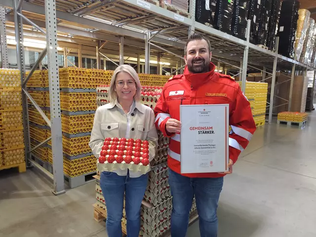 Alexandra Furthner-Poringer und Christian Dobler-Strehle. | Foto: RK Ried/Nagl