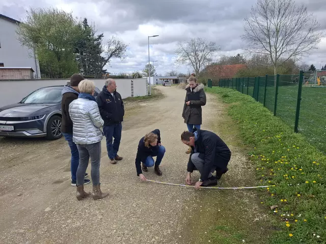 Lokalaugenschein bei der Stadlgasse mit Ortsvorsteher Reiser, zuständigen Gemeinderäten und Experten vom Büro grünplan und NÖ.Regional | Foto: NÖ.Regional