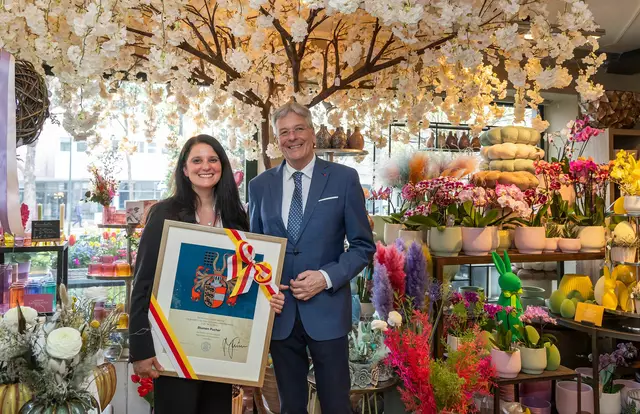Tanja Pucher und LH Peter Kaiser. | Foto: LPD Kärnten/Jannach