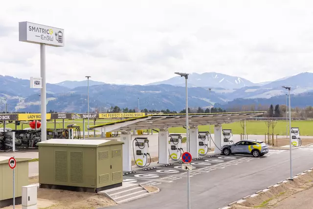 Smatrics EnBW Ladepark in Spielberg mit erster tagesaktueller Preisauszeichnung eröffnet. | Foto: SMATRICS EnBW/Husar
