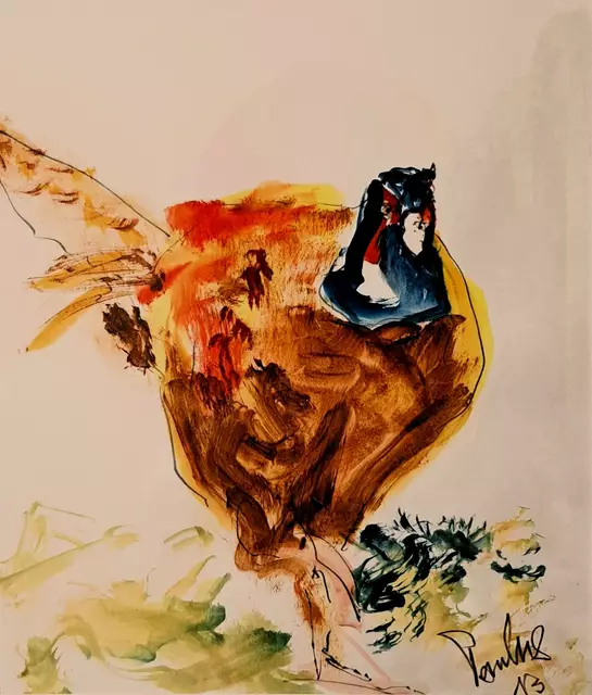 Künstler: Mundmaler Paulus Ploier, Titel vom Bild: Ostern 2013 | Foto: www.paulus-art.at