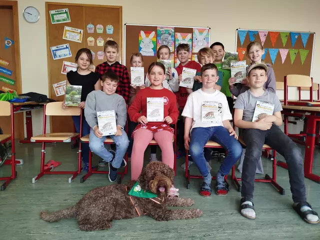 In der Volksschule Bernhardsthal gings im Unterricht ,,tierisch'' zu.  | Foto: Verein Auring