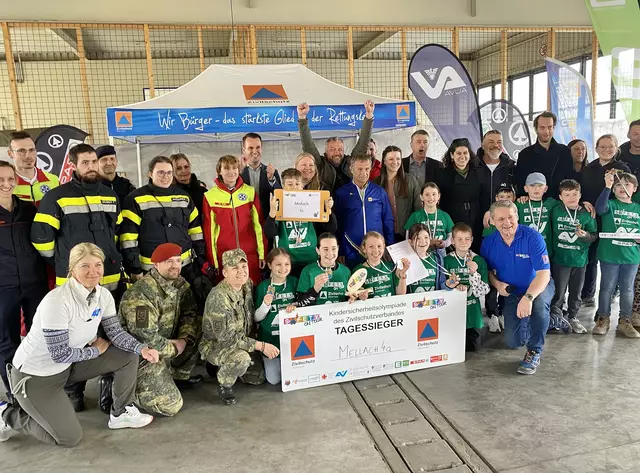 Jubel bei der 4a der VS Mellach, die sich den Tagessieg bei der Kindersicherheitsolympiade holte. | Foto: privat