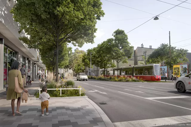 Die Simmeringer Hauptstraße wird in Zukunft generell umgestaltet. Mit dem Ausbau des Ärztezentrums kommt eine weitere Baustelle dazu. (Archiv) | Foto: ZOOMVP.AT/Mobilitätsagentur Wien
