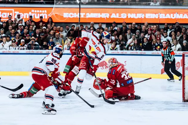 Am Freitagabend verlor der EC-KAC die Finalserie gegen die Roten Bullen aus Salzburg. | Foto: EC Red Bull Salzburg/Gintare Karpaviciute