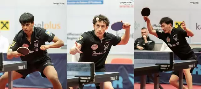 Die BAC-Tischtennis-Boys in Action: Snehit Suravajjula, Eric Glod und Dastan Kenzhigulov (von links) | Foto: BAC