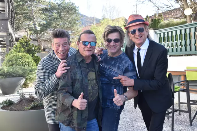 Mat Schuh, Klaus Schubert, Martin Seimen und Markus Linder genossen das Vetera-Meeting in vollen Zügen. | Foto: Kendlbacher