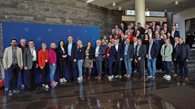 Die Delegation aus Vöcklabruck im Europäischen Rechnungshof in Luxemburg. | Foto: Helmut Klein