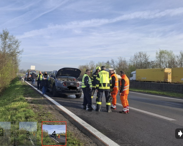 Der Einsatz auf der A8 war rasch wieder beendet. | Foto: FF Ort