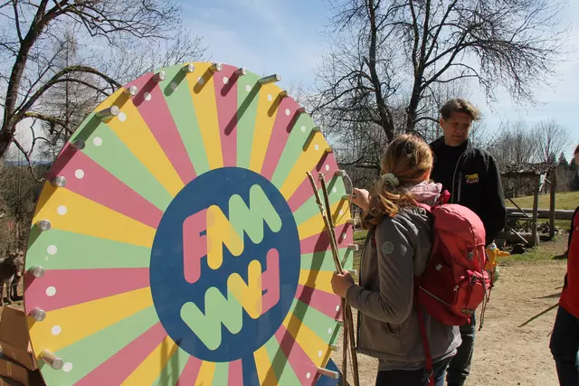 Wer alle Stationen durch gemacht hatte, konnte etwas beim Glücksrad gewinnen. | Foto: Meßthaller