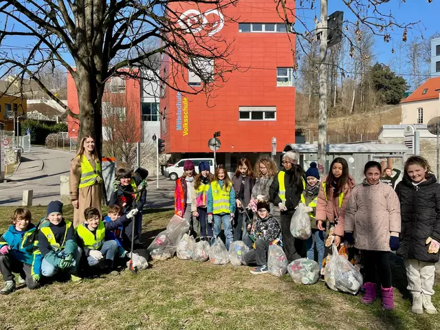 Die Schüler der Michael Reitter Schule haben im März wieder zahlreiche Säcke voller Müll rund um ihre Schule gesammelt. | Foto: Michael Reitter Schule