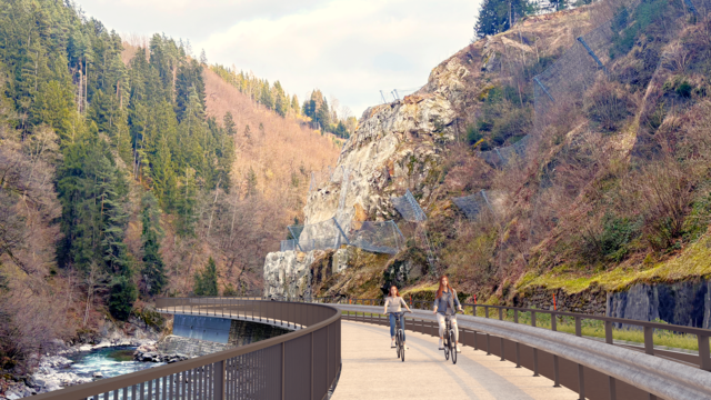 So soll der Radweg nach Abschluss der Bauarbeiten aussehen. | Foto: Land Kärnten