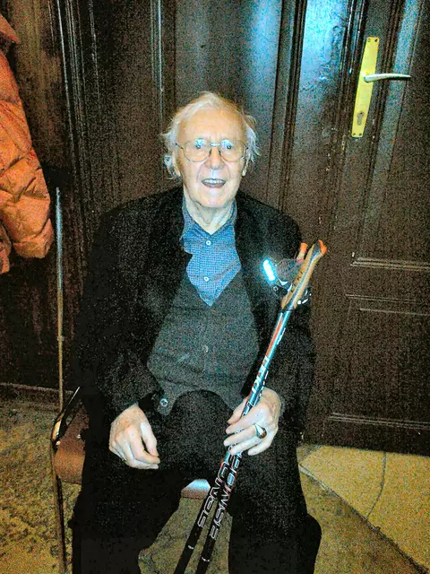 01. René Clemencic, 91, in der Pause seines Konzertes in der Barnabitenkirche, 2019  | Foto: Cristina Silvano
