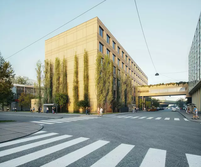 Eine erste Visualisierung des neuen Modulbaus am Standort des Traumazentrums Wien-Brigittenau. | Foto: AUVA