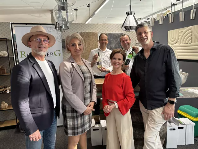 Christiane und Günther Teufl (re) mit Leyla Dag, Johannes Lafer sowie Robert Kern und Markus Strohmeier freuten sich über den gelungenen Event.