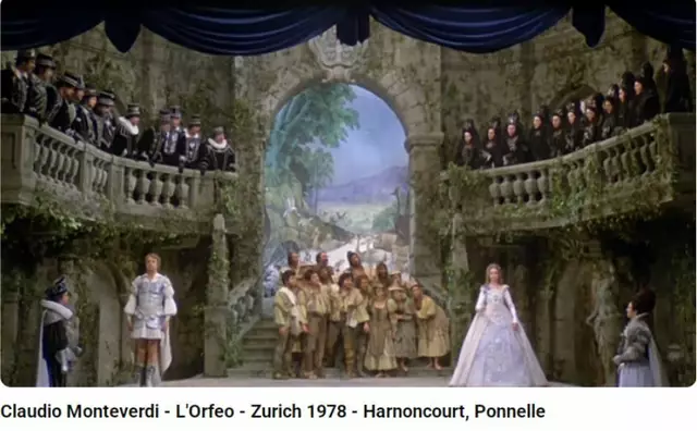 04, Bühnenbild aus L*Orfeo, Nikolaus Harnoncourt und Jean-Pierre Ponnelle, Züricher Oper 1978 | Foto: Youtube