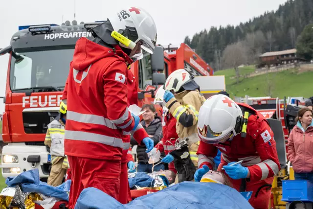 Große Übung im Bezirk Kitzbühel | Foto: Rotes Kreuz