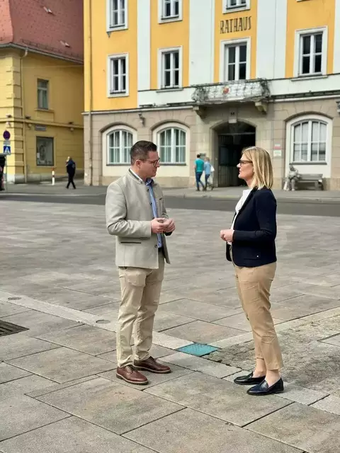 Pensl und Kaltenegger haben zuvor viele Gespräche geführt, auch mit anderen Parteien. | Foto: Brucker Volkspartei