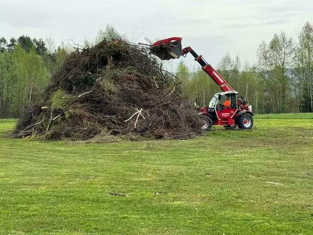 So sah der Osterhaufen der Stadtgemeinde Köflach vor dem Brand aus. | Foto: Stadtgemeinde Köflach