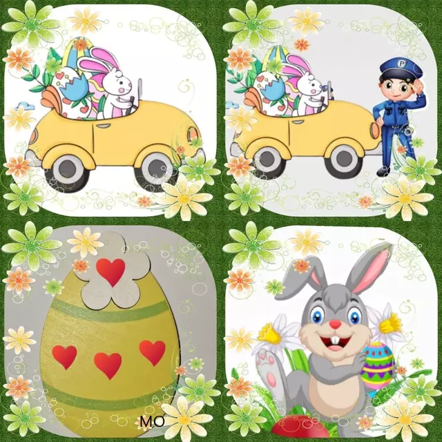 Osterhase trifft auf die Polizei