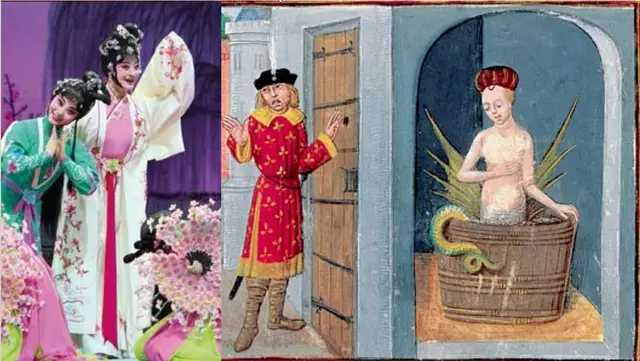 11. "Die Legende der weißen Schlange" und "Die schöne Melusine" - das gemeinsame Motiv der 'Mahrtenehe' | Foto: CORS, ICC, Mittelalterlicher Meister