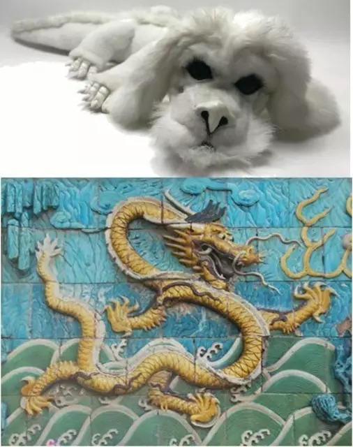 22. (Guter) Wasserdrache Lóng und Glücksdrache Fuchur | Foto: https://pluesch-tierheim.ecwid.com; ; https://drachen.fandom.com/de/wiki/L%C3%B3ng