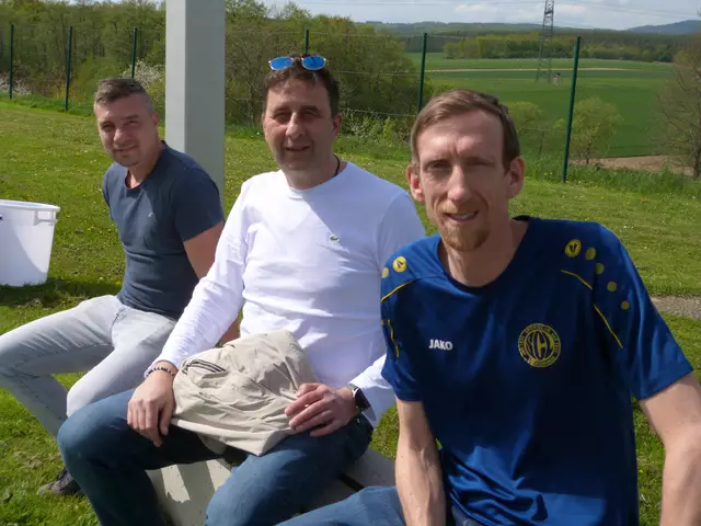Winkler Markus, Erhardt Christian und Trainer Wilhelm Leser