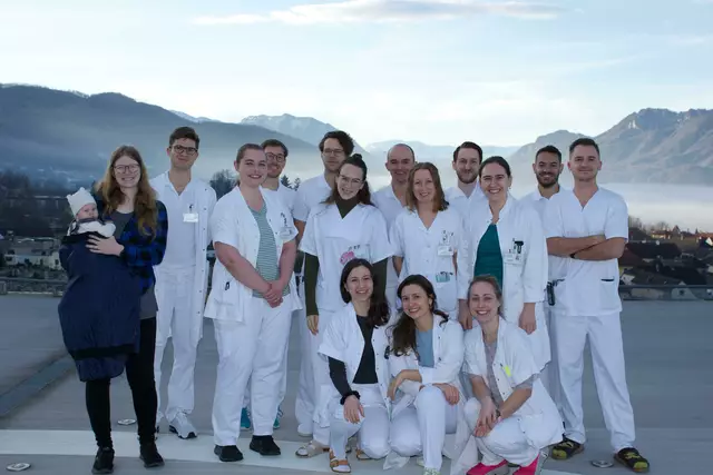 Das engagierte JungärztInnen-Team in Kirchdorf. | Foto: OÖG