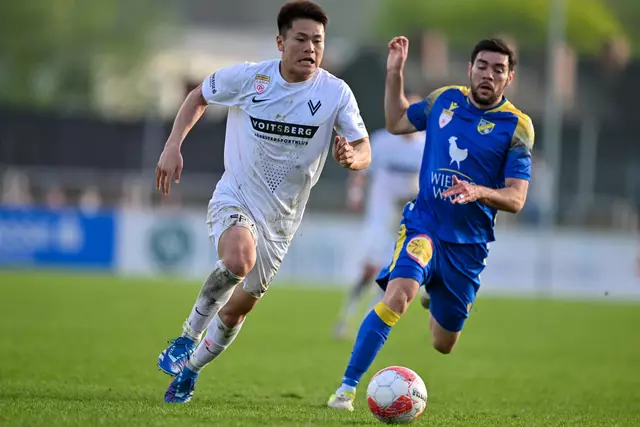 Atsushi Zaizen (l.) rettete mit seinem Tor den Voitsbergern einen Punkt. | Foto: GEPA-Pictures